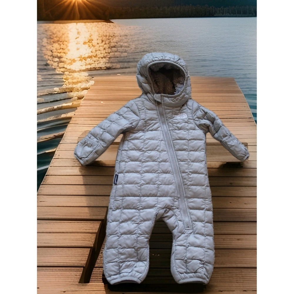 The North Face ThermoBall Eco Bunting Infant 3-6M‎ Grey Excellent Hooded 1 Piece